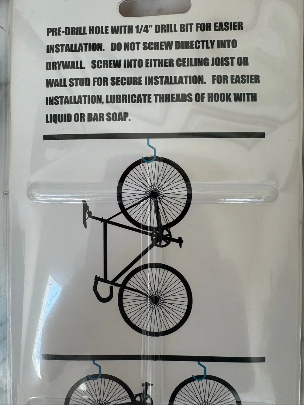 NEW Black S-Shaped Bike Hooks 4-Pack